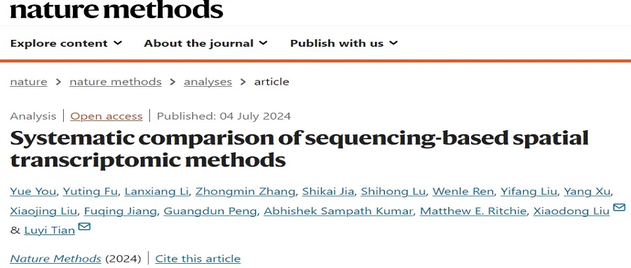 Nature Methods | 11種空間組學(xué)技術(shù)對(duì)比，Stereo-seq技術(shù)脫穎而出